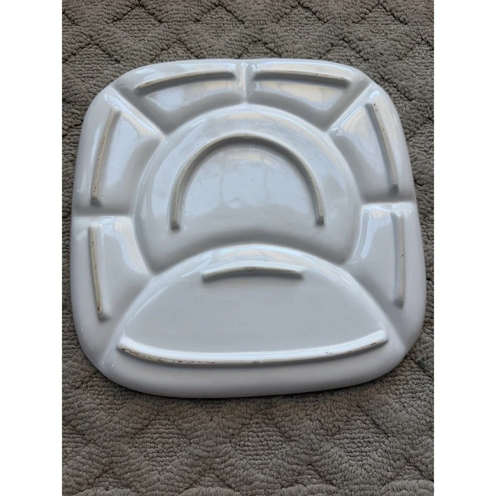 Vintage Fondue/Appetizer/ Sushi 8 Part Divided Plates